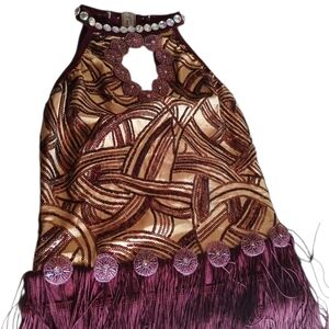 Elegant Kids Dance Costume with Fringe